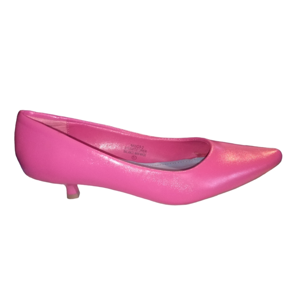 Pink heels slip on